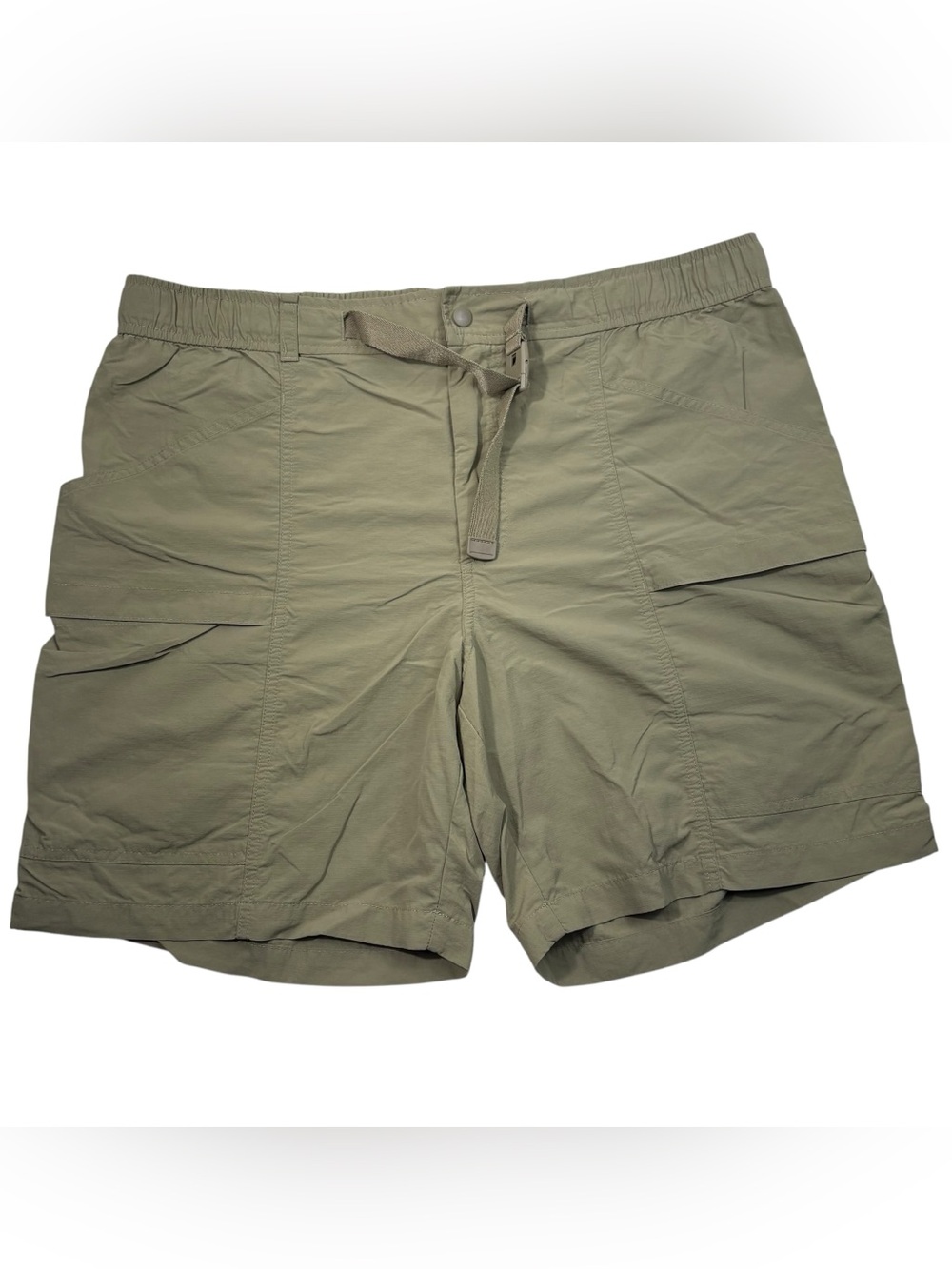 Eddie Bauer Men's Khaki Lightweight Performance Cargo Shorts Fishing Outdoor XL